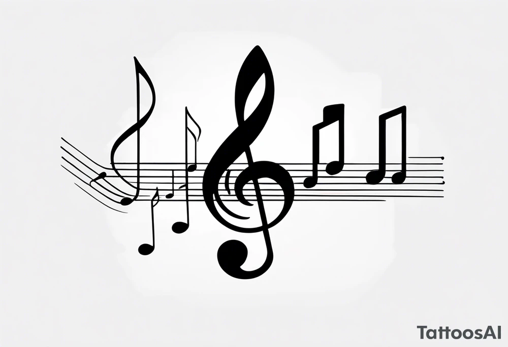music note tattoo idea