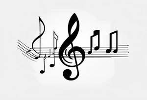 music note tattoo idea