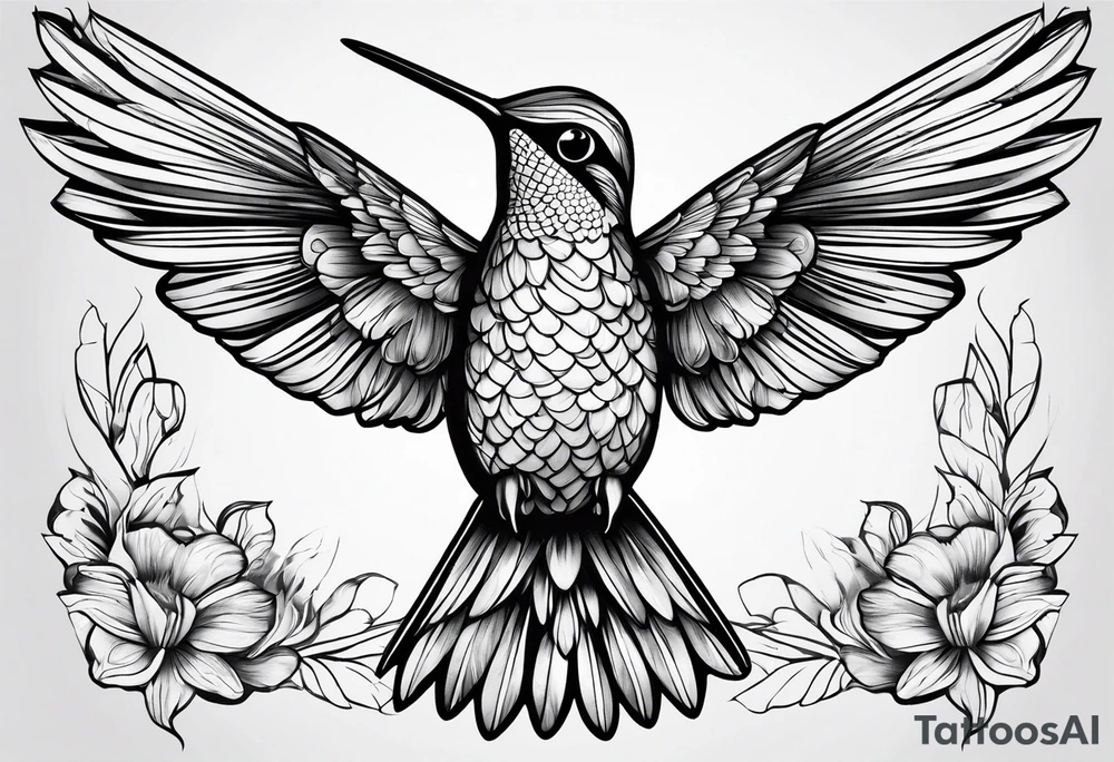 hummingbird lines arm tattoo tattoo idea
