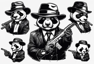 gangster panda angry

smoking with a gun wearing hat tattoo idea