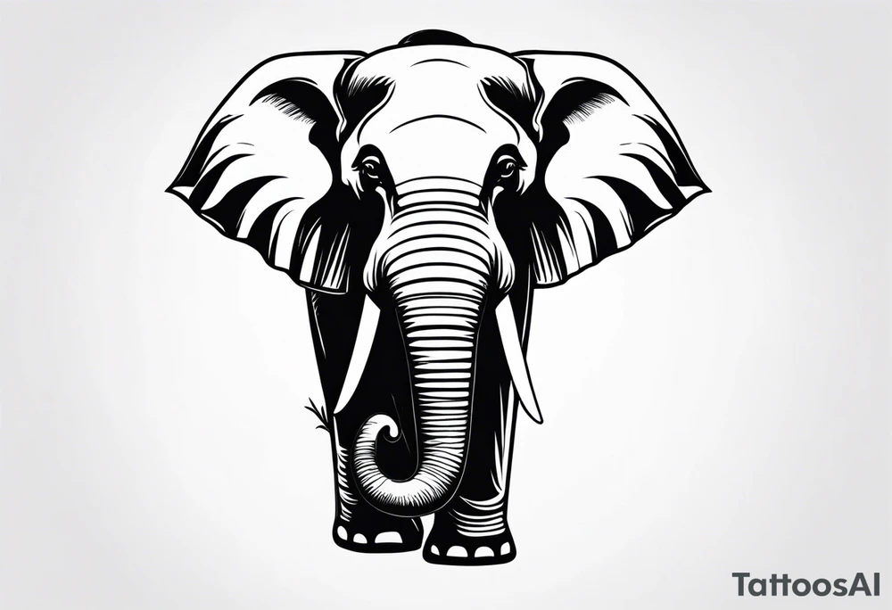 Single needle Thai elephant finger tattoos tattoo idea