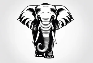 Single needle Thai elephant finger tattoos tattoo idea