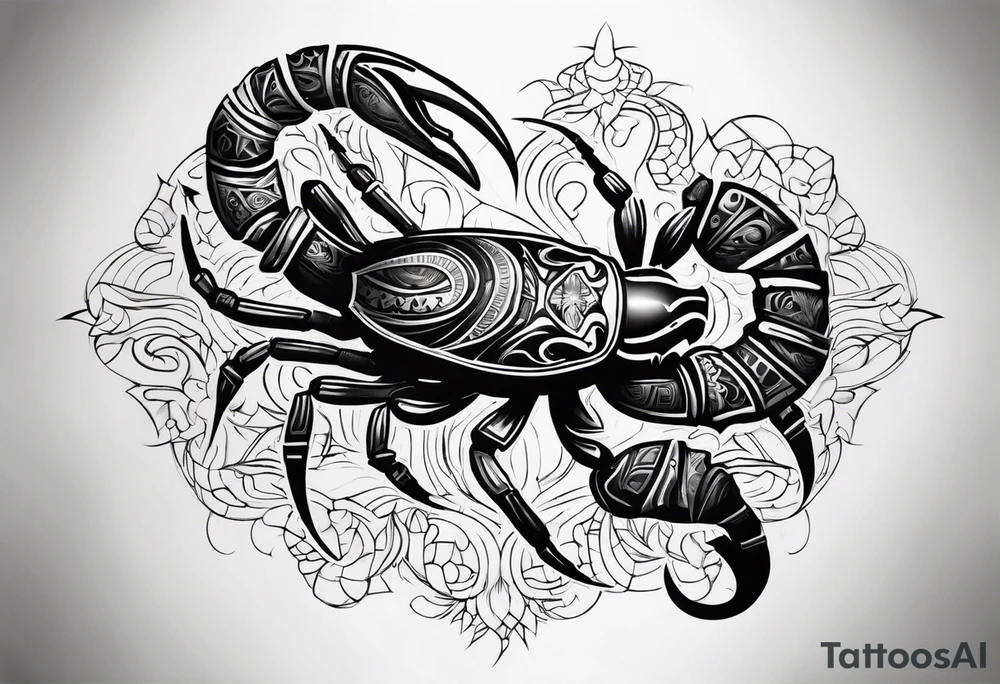 Tribal scorpion tattoo idea