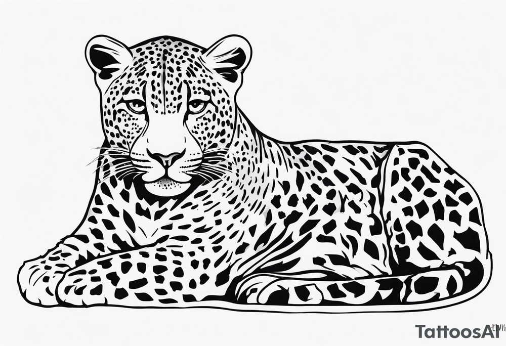 leopard print tattoo idea