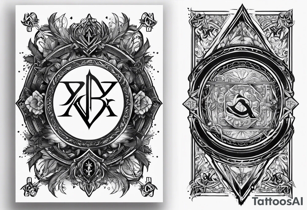 inside the card i want the rune dagaz tattoo idea
