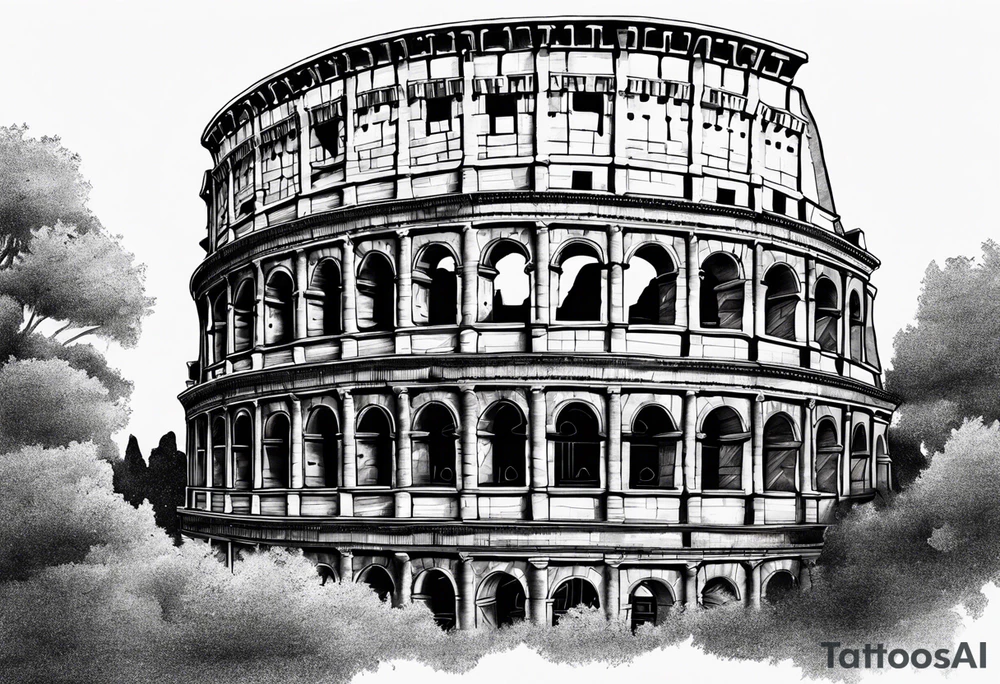 Roman colosseum tattoo idea