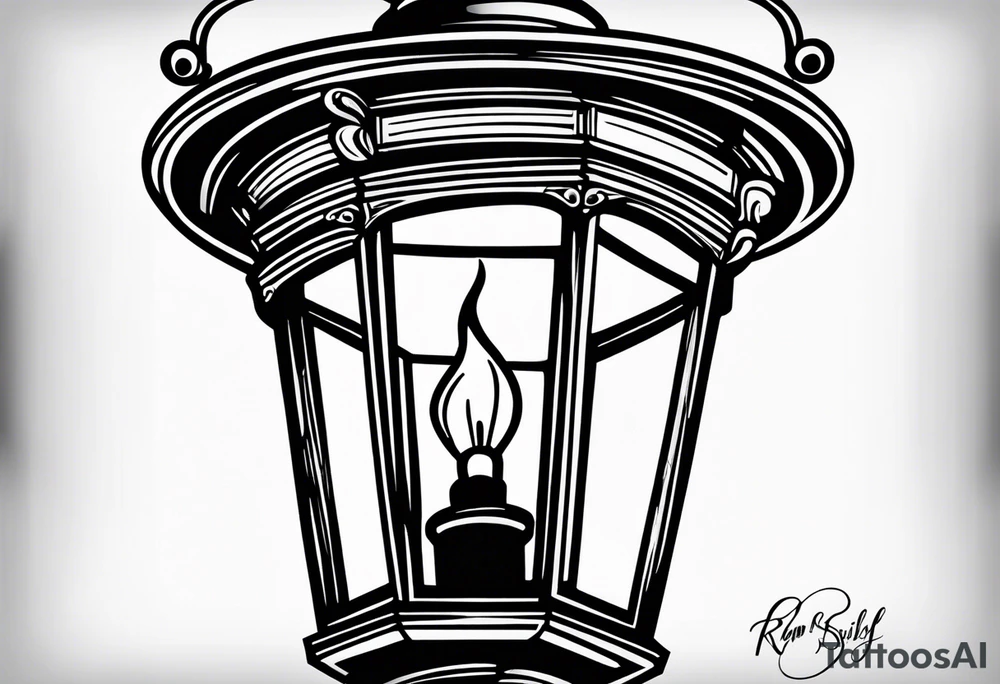 Street lamp tattoo idea
