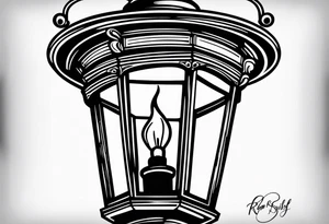 Street lamp tattoo idea