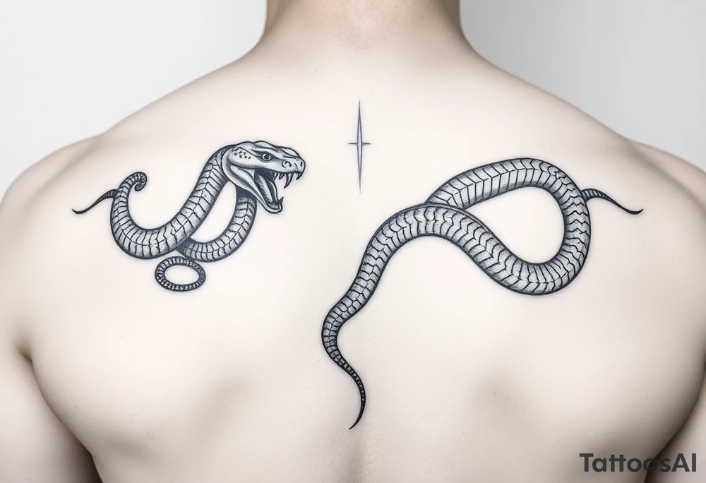 Vertical snake tattoo tattoo idea