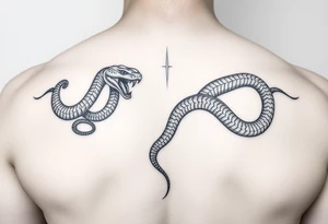 Vertical snake tattoo tattoo idea