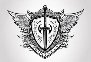 Valhalla sword ship shield tattoo idea