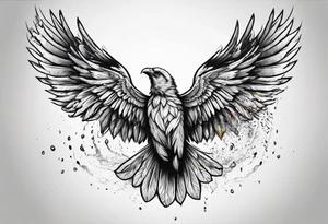 icarus freek design falling into an rainbow tattoo idea