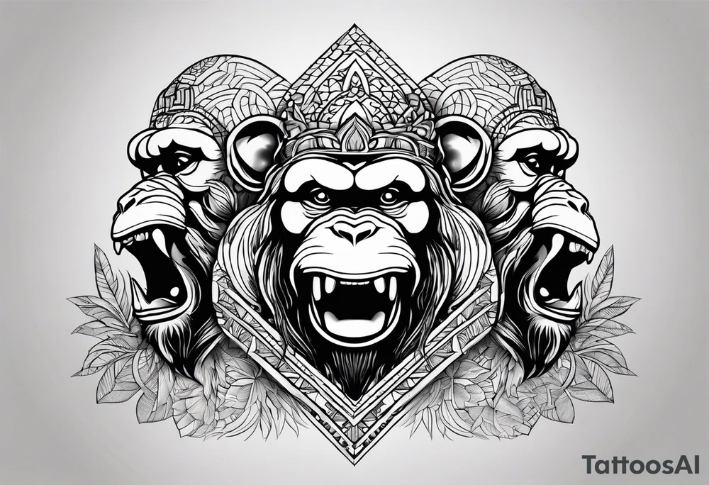 see no three monkeys tattoo tattoo idea