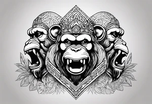 see no three monkeys tattoo tattoo idea