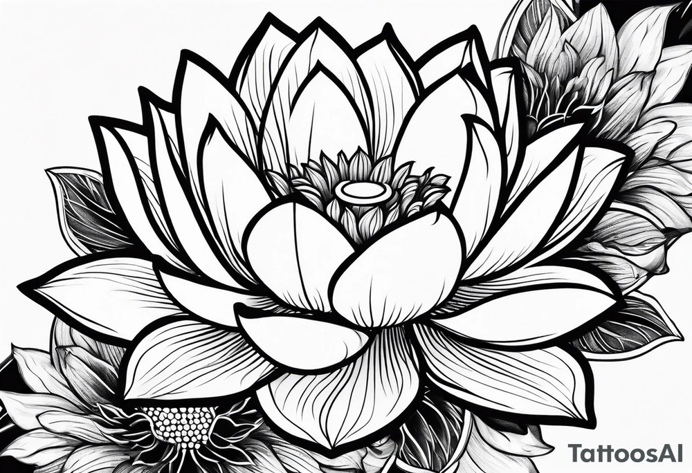 under boob line, dot, lotus tattoo idea