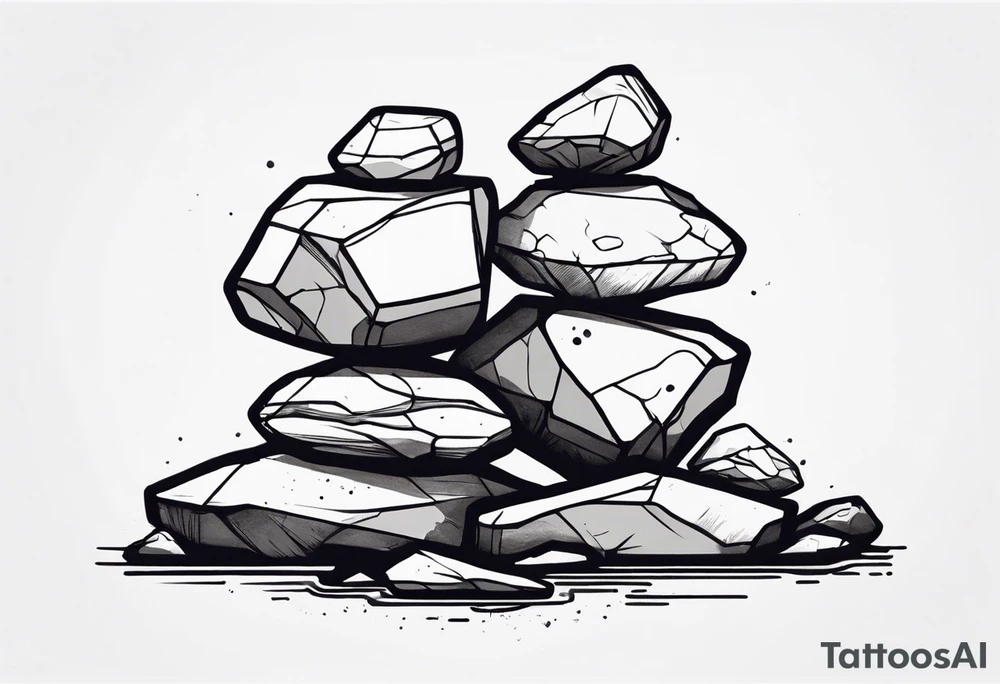 Rocks balancing on top of each other tattoo idea