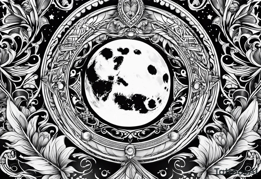 sacred moon tattoo idea