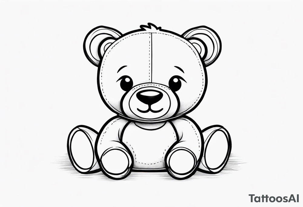 teddy bear tattoo idea
