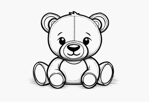 teddy bear tattoo idea