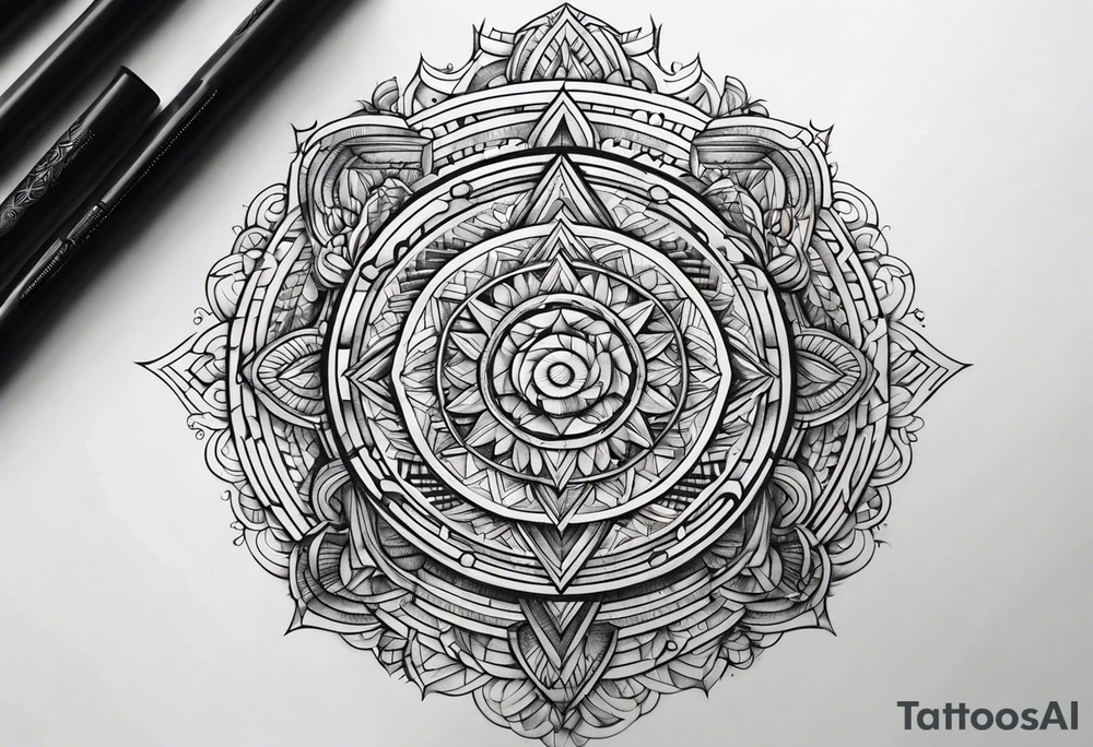 3 6 9 numbers arm tattoo idea