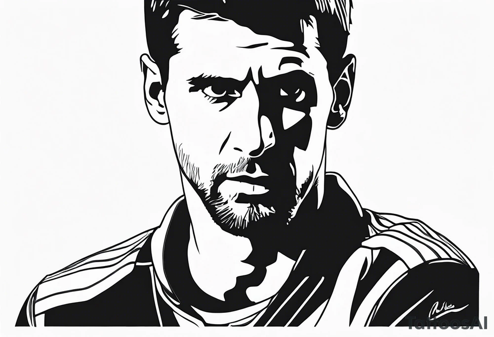 novak djokovic with a finger in your head tattoo idea