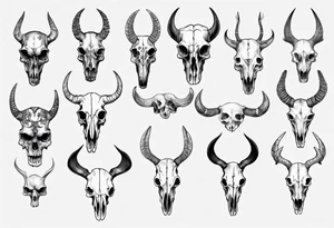 realistic animal skull tattoo idea