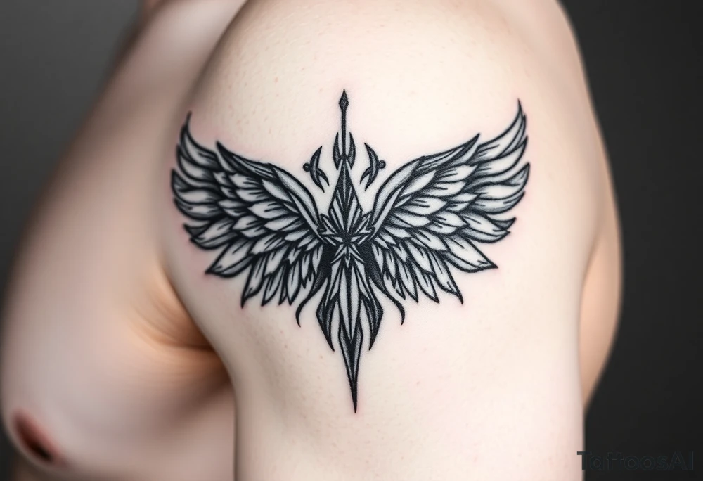 A tattoo representing the embracement of homosexuality. self-discovery, freedom, and acceptance. Keep the design elegant, modern, and deeply meaningful. Do not use wings tattoo idea