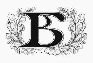 b letter tattoo idea