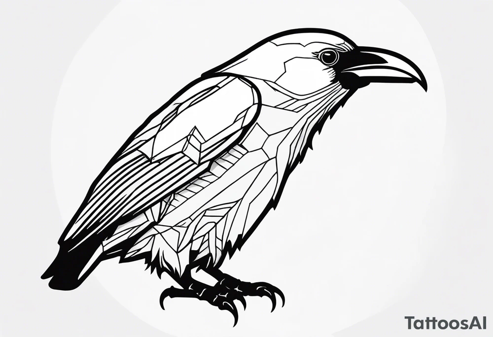alpine chough skull tattoo idea