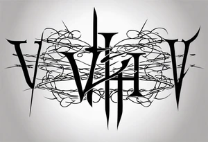 valhalla barb wire swords tattoo idea