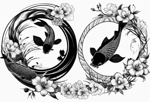 enso and koi tattoo idea