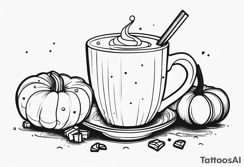 Seasonal Pumpkin Spice Latte tattoo idea