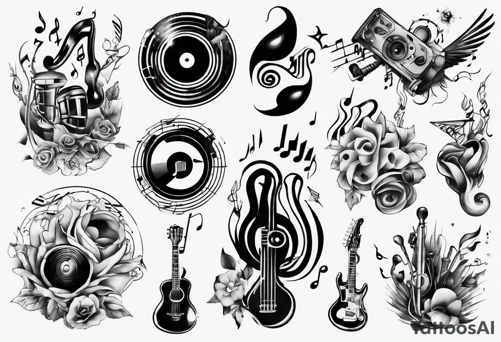 music sound tattoo idea