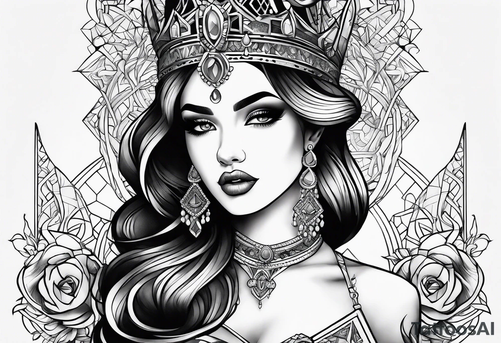 The beautiful and damned princess tattoo idea