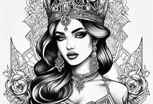 The beautiful and damned princess tattoo idea