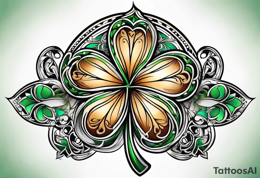 4 leaf clover tattoo idea