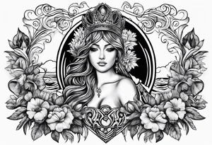 corazon con mar y sol tattoo idea