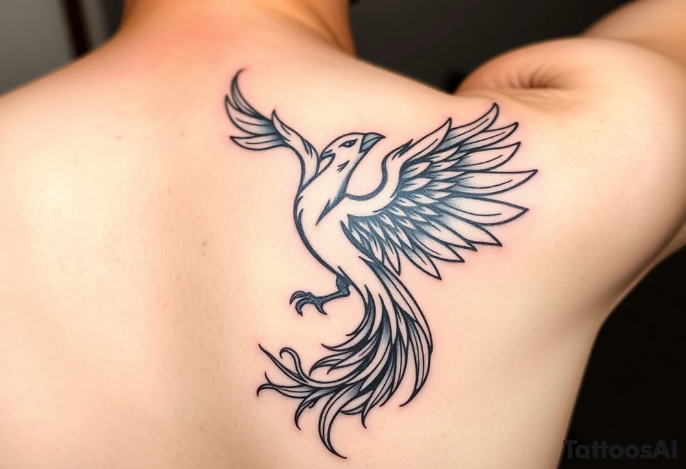 Side arm tattoo with the phoenix rising from the ashes linked with libra sign and based on discipline and the help of God tattoo idea