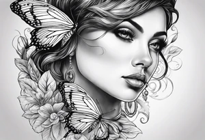 Powerful butterfly, stealth tattoo idea