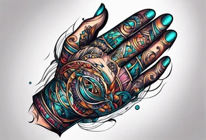 Cyber hand tattoo idea