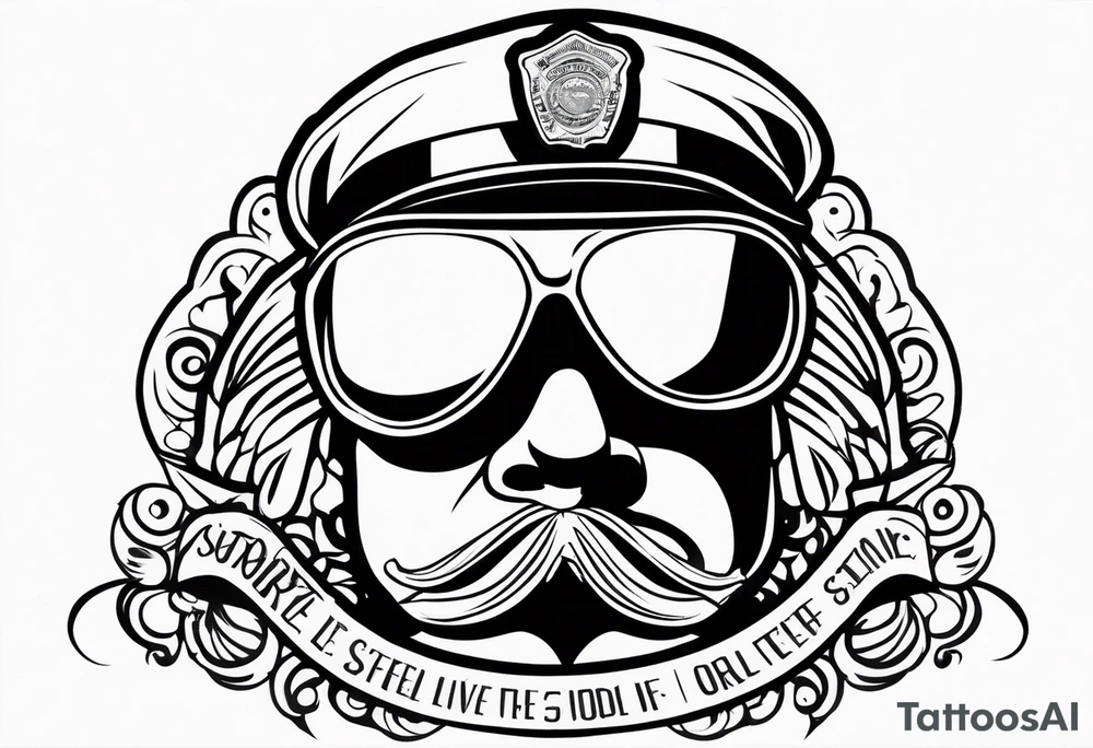 Officer Sunglasses tattoo idea