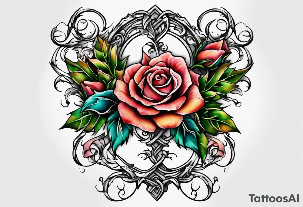 two thorn vines wrapping around arm tattoo idea