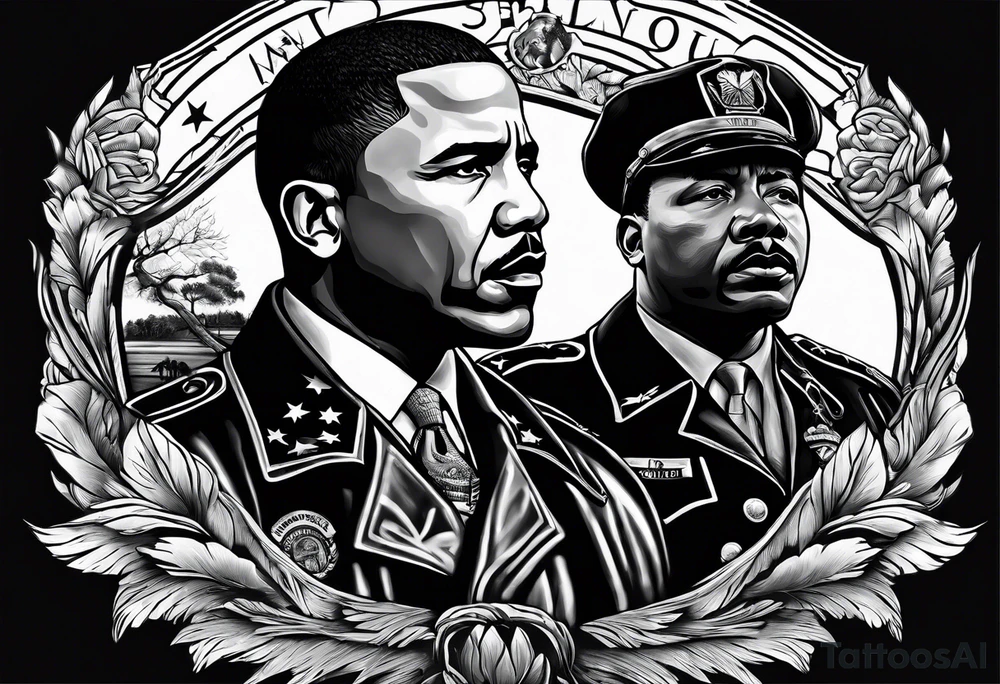 Buffalo soldiers, Barack Obama, Martin Luther King Jr., sleeve tattoo idea