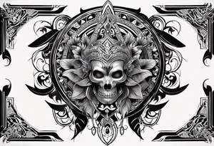 kali ma, alien goddess, valkrye, aries, cosmic pirate, divine feminine, zenza resonance, pachamama, lotus azul, blank panther, eagle, skull, 5D, nueva gaya, dna 12, left side chest tatoo tattoo idea