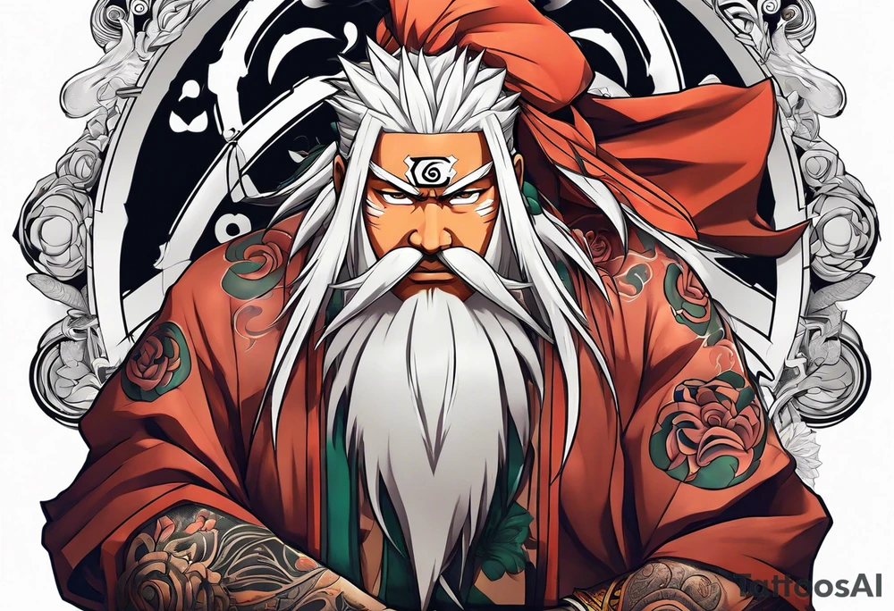 Jiraiya in Sage mode from the anime naruto tattoo idea