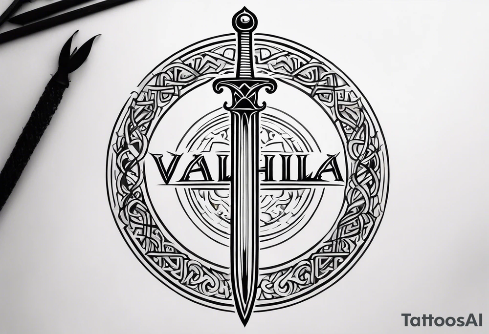 sword Valhalla tattoo idea