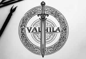 sword Valhalla tattoo idea