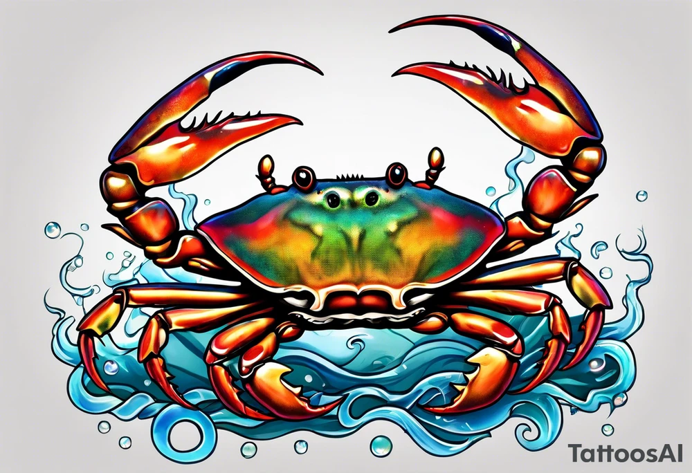 Crab con  69 nelle chele tattoo idea