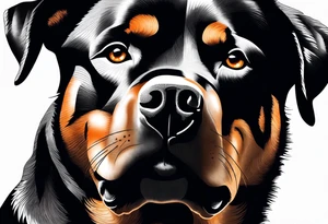 rottweiler's nose tattoo idea