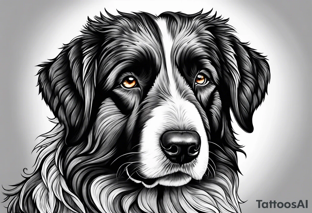 Sheepdog who only has one eye tattoo idea